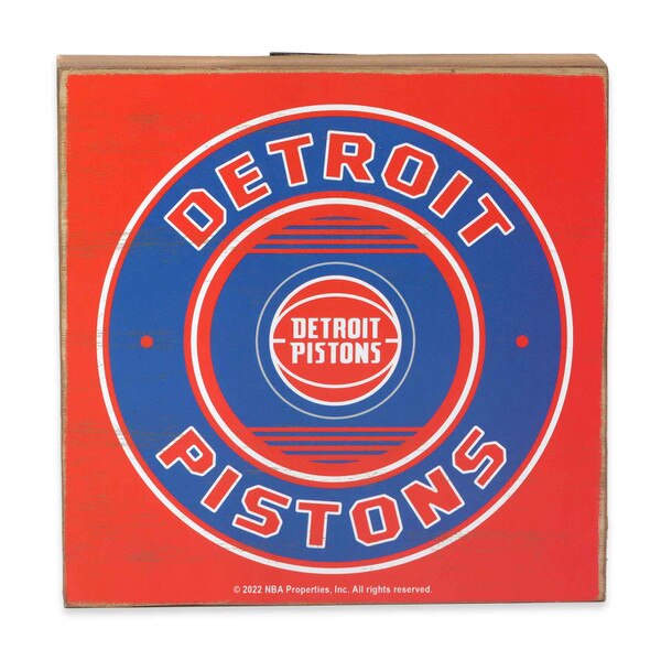 Detroit Pistons Logo Deep Wood Wall Decor Open Road Brands ShopORB